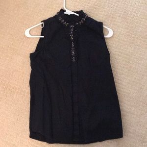J Crew embellished collar tank